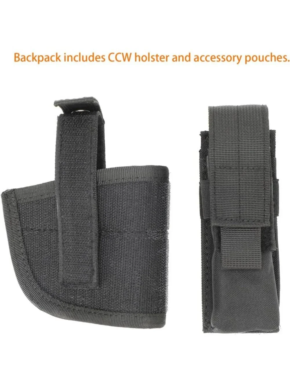45L Tactical Military Backpack with Gun Holster, Molle Daypack for Hiking